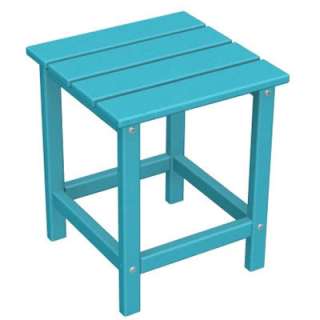 Recycled Plastic Side End Table Polywood Retro Colors  