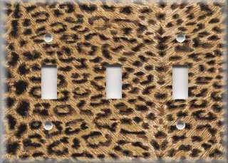 Light Switch Plate Cover   Animal Print Decor   Leopard Pattern  