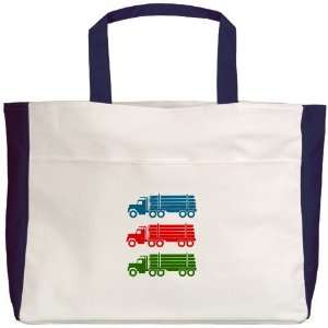  Log Trucks   Boys Beach Tote