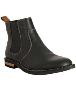 Original Penguin black leather Kris ankle boots