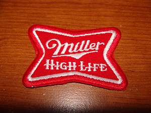   Miller High Life Embroidered Uniform Patch Beer 2 1/2 x 2  