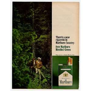  1967 New Marlboro Menthol Green Cigarette Print Ad (4935 