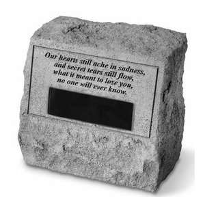   Our Hearts Still Ache Memorial Stone w/ Urn Patio, Lawn & Garden