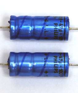 20 Electrolytic Capacitor 47uF 100V 105℃ Axial Philips  