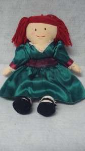 Madeline~15~Rag Doll~Green Satin Christmas Dress~  