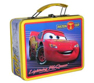Disney Cars Piston Cup Champion Metal Tin Lunch Box Bag  