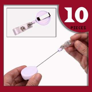   Card Holder Carabiner Style Retractable Reel Key Tag Belt Clip  