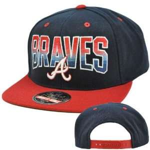   Cap Hat Hayes Flat Bill Wool Atlanta Braves