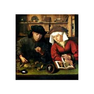  Money Changer with Wife Giclee Poster Print by Quentin 