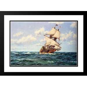 Dawson, Montague 38x28 Framed and Double Matted Mayflower II on the 