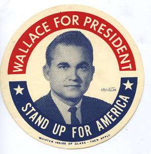 WALLACE FOR PRESIDENT STAND UP FOR AMERICA DECAL FLYER  