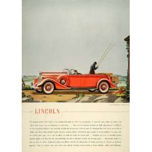  1935 Ad Ford Motor Lincoln Car Cabriolet Convertible 