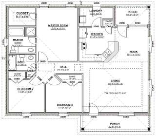 Complete House Plans    1534 s/f   3 bed + 2 bath  
