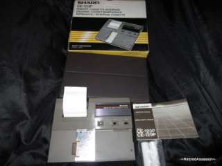 RARE VTG Sharp CE 123P Portable Printer and Pocket Computer PC 1270 