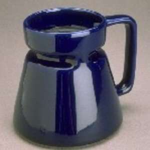 Cobalt Blue Wide Base Ceramic Coffee Travel Mug  Kitchen 