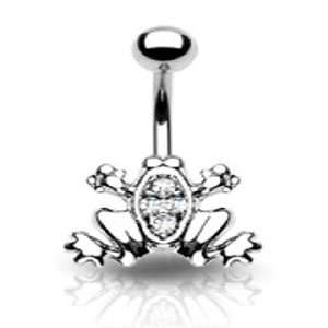   Frog Belly Button Ring Navel Dangle Ring Body Jewelry 14 Gauge By116