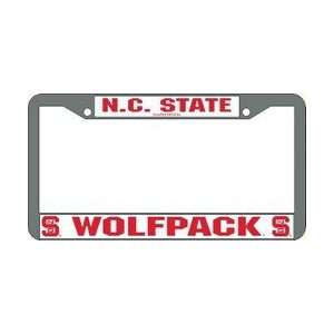  North Carolina State Wolfpack Chrome License Plate Frame 