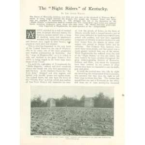  1908 Night Riders Of Kentucky Tobacco War Ohio Indiana 