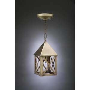 Northeast Lantern 7012 AB MED SMG Pyramid Top X Bars Hanging Antique 