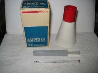 MIB Vintage B D Asepto Thermometer Kit One Rectal Thermometer System