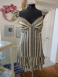 Amazing TRACY REESE Linen/Silk Ruffled Summer Dress SzM  