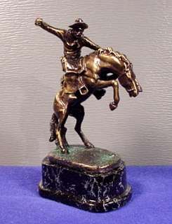 BUCKING BRONCO RODEO Trophy Cowboy FIGURINE Statue  
