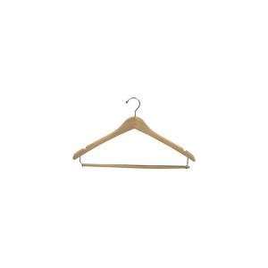 Natural Suit Hanger with Locking Pant Bar   Priced Per box of 100 