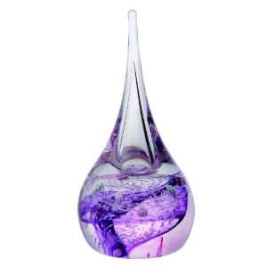   Caithness Raindrop Ringstand Glass Paperweight Violet