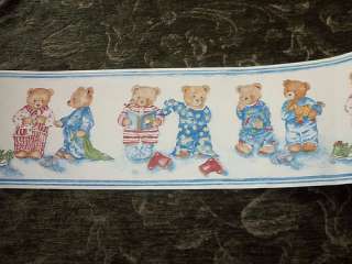   BORDER LOT Nursery Pajama Teddy Bears Kids Room 180 ft 6 rolls  