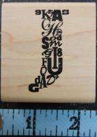 ALPHABET LETTER J MONOGRAM Rubber Stamp STAMPERS ANONYMOUS #710  