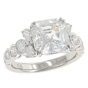    Pear/Round Diamond Engagement Ring .98cttw (CZ ctr) Jewelry