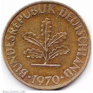  1970 D German 1 Pfennig   Almost Uncirculated  Munich Mint 