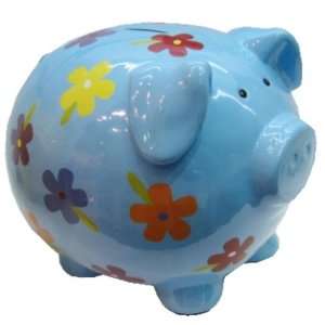 Piggy Bank Blue Daisy Case Pack 18   748414