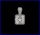 Western Antiqued Silver Star Berry Concho Pendant  