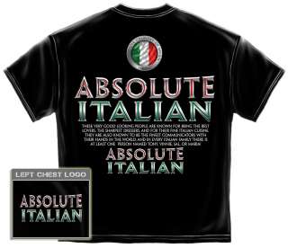 Absolute Italian Pride T Shirt Italy flag italia American Italian 