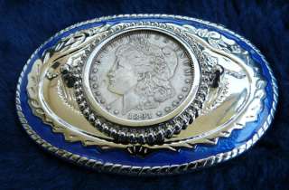 1891 Morgan Silver Dollar Coin Western Style Cowboy Cowgirl Belt 