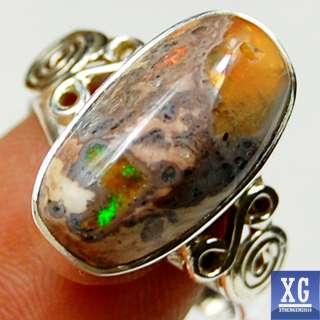 SR46144 MEXICAN FIRE OPAL 925 STERLING SILVER RING JEWELRY s.8  