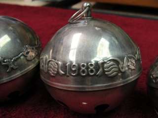 wallace silver bells christmas lot of 8 1986   1993  