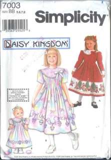 OOP Simplicity Daisy Kingdom Dress Pattern w/ 18 Doll  