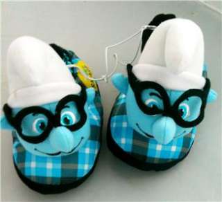 Toddler Baby Boys Blue Smurf Blue & Black Slipper House Shoes BRAINY 