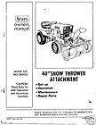 Tractor Attachments, Operators Manual items in craftsman snow thrower 
