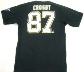 NHL Reebok Pittsburgh Penguins Sidney Crosby Mens T Shirt Black *NEW 