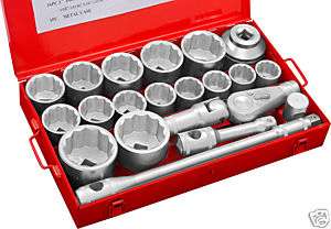DR 21 PIECE DRIVE LARGE TRUCK SOCKET WRENCH TOOL SET  