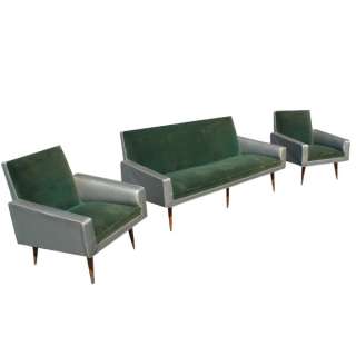 Piece Vintage Italian Contemporary Set Sofa Lounge  