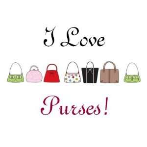  Line of Purses   I Love Purses Stickers Arts, Crafts 