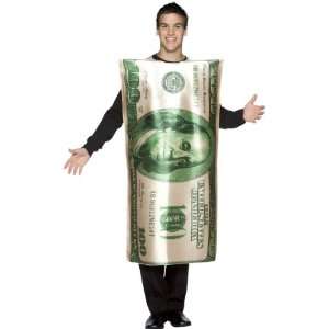 Lets Party By Rasta Imposta $100 Bill Adult Costume / White   Size One 