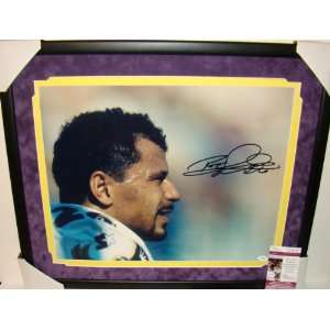   Rod Woodson SIGNED CUSTOM Framed 16X20 RAVENS JSA