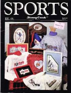 Sports Cross Stitch Pattern Book Skateboard Tennis Badminton Soccer 