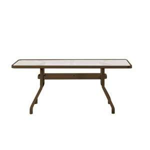  Cast Aluminum 40 x 66 Rectangular Patio Dining Table with Umbrella 