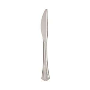  Reflections Heavyweight Plastic Knives, Silver, 7 1/2 